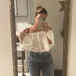 Theory Off the Shoulder with Tailored Sleeves